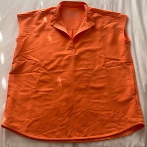 Figs orange Rafaela Oversized Scrub Top